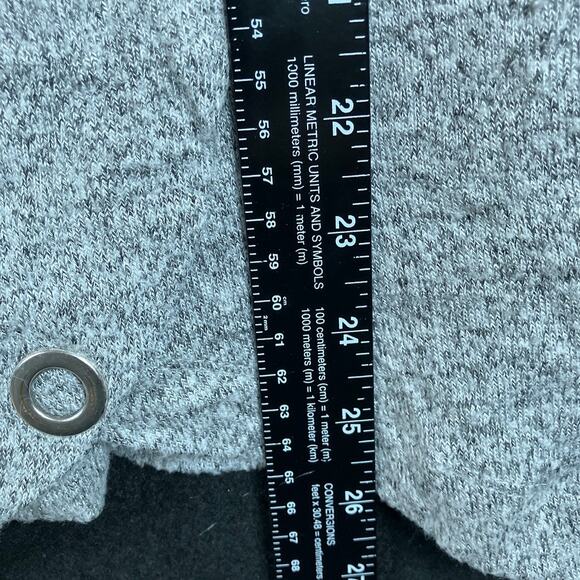 89th & Madison Womens Sweater Gray Cowl Neck Asymmetric Buttons Stretch L - Picture 9 of 12